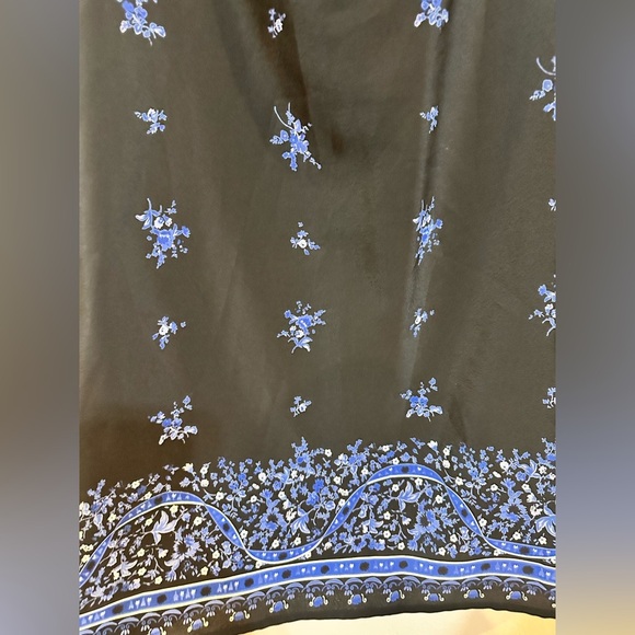 Basic Editions Spaghetti Strap Black and Blue Slip Midi Dress - Picture 10 of 10